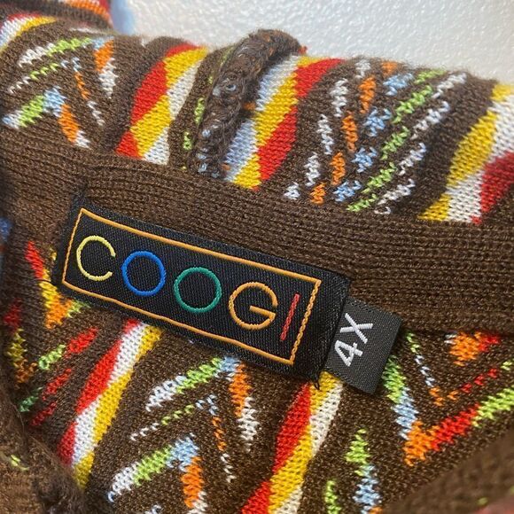 Vintage Y2K Akcess Coogi Style Size Knit Hoodie Size 4X Large - Picture 4 of 4
